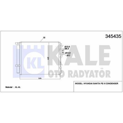 Klima Radyatoru Komple Santafe 2.0 Crdi 2010> (695×428×16) KALE 345435