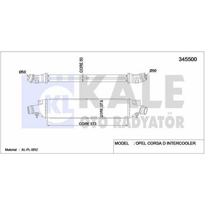 Turbo Radyatörü Corsa D 572×127×50 KALE 345500