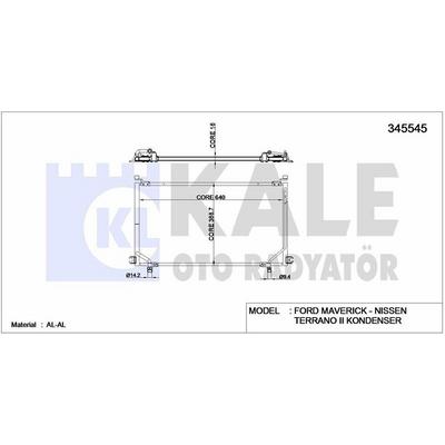 Klima Radyatoru Terrano Ii 96-> 2 4 Tdi KALE 345545