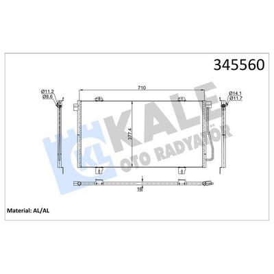 Klima Radyatoru (Kondanser) Interstar Master Ii 00> 1.9 Dti 2.2 Dci 2.5 Dti KALE 345560