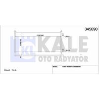 Klima Radyatoru (Kondanser) Transit V184 2.0Tdci / 2.4 Tdci 00>06 KALE 345690