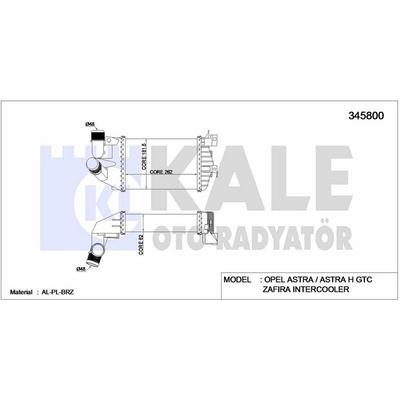 Turbo Radyatoru Astra H Zafira B Z13Dth Z17Dth Z19Dt KALE 345800