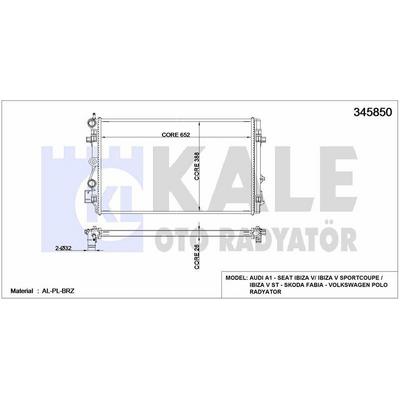 Motor Radyatoru A1 10> Ibiza 08> Polo 09> 1 4Tfsi (652×398×26) KALE 345850