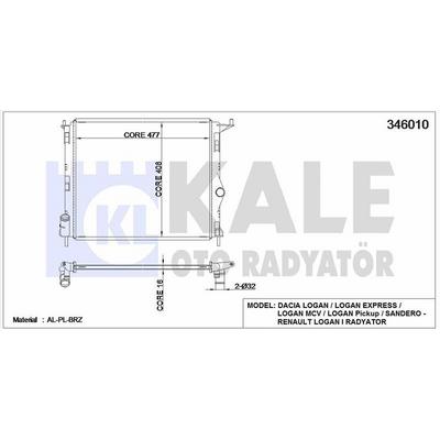 Motor Radyatoru Logan Sandero Ii 1 2 / 1 4 / 1 6 KALE 346010