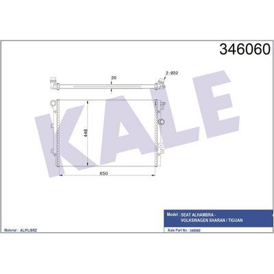 Motor Su Radyatoru Tiguan Alhambra 1 4 Cava Cavd Ctha Cthd 07> KALE 346060