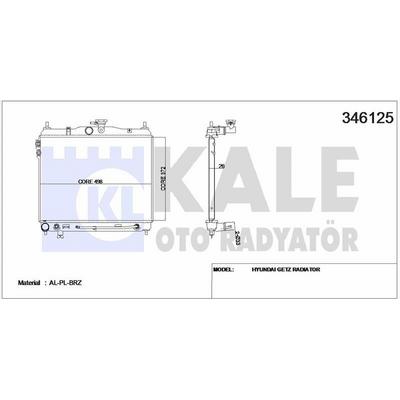 Motor Radyatoru Getz 06> 1 4 Otomatik KALE 346125