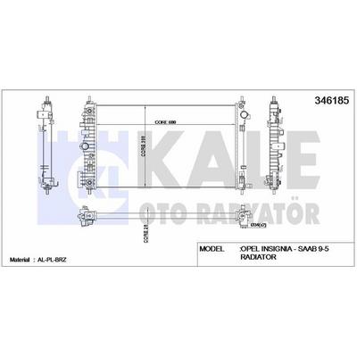 Motor Radyatoru (678×398×26) Insignia 2 0T Otomatik KALE 346185