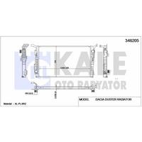 Motor Radyatoru Duster 1 5Dci 2010> KALE 346205