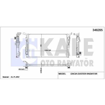 Motor Radyatoru Duster 1 5Dci 2010> KALE 346205