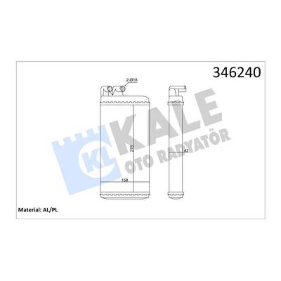 Kalorifer Radyatoru Audi 100 317×157×26  Oto / Mek Sanziman KALE 346240