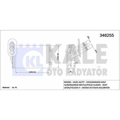 Kalorifer Radyatoru Golf Iv Bora A3 Tt Beetle Leon Octavia Toledo 96>07 KALE 346255