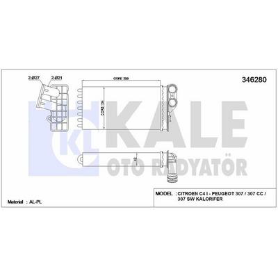 Kalorifer Radyator C4 P307 Dv6 (1 6Hdi) 2 0Hdi 16V KALE 346280