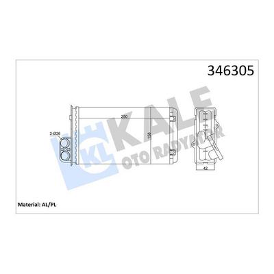 Kalorifer Radyatoru Peugeot 405 Ym Sri Xu9J2 (1 9 8V) P406 Behr Tipi 2 0 KALE 346305