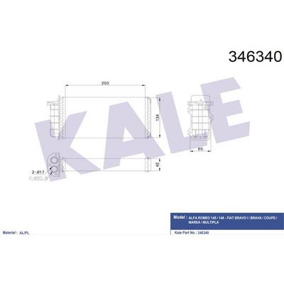 Kalorifer Radyatoru Alfa Romeo 145 146 Bravo I Brava Marea 1.6 1.8 1.9 2.0 KALE 346340