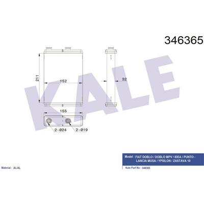 Kalorifer Radyatoru Doblo Doblo Mpv KALE 346365