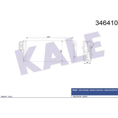 Kalorifer Radyatoru Opel Movano Renault Master Ii Nissan Interstar 1.9 Dci 2.2 Dci 2.5 Dci 2.8 Dci KALE 346410