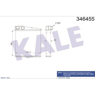 Kalorifer Radyatoru A3 Leon Toledo Octavia Caddy 1 6 / 1 8 / 2 0 / 2 0Tdi 03> KALE 346455