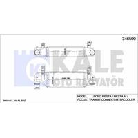 Turbo Intercooler Radyatoru Focus 1 8Tdci 98>05  Connect 1.8 Tdci 04>09-  (338×127×73) KALE 346500