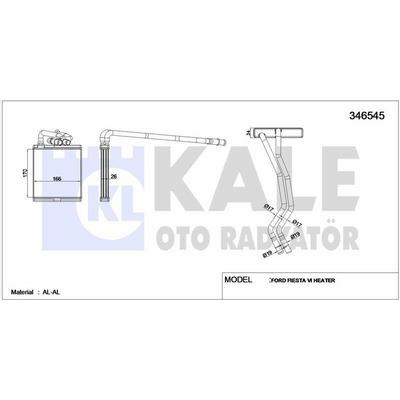 Kalorifer Radyatoru Fiesta Cb1 08>12 Vi 08> Brazing KALE 346545