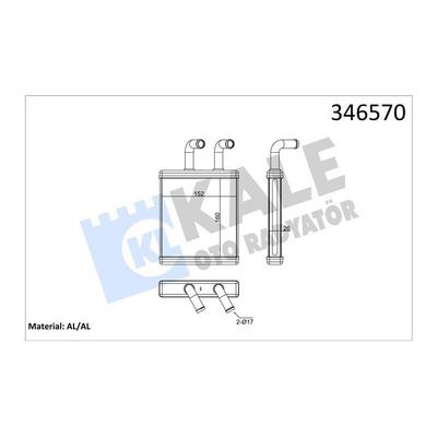 Kalorifer Radyatoru Bongo K2500 K2700 1998 2004 (170×165×26) KALE 346570