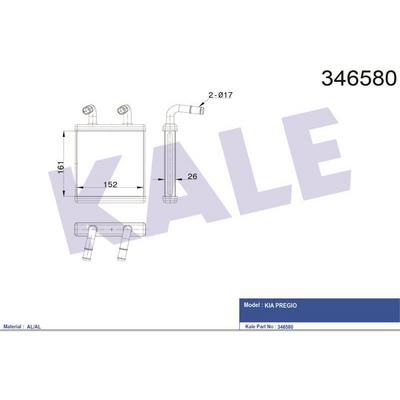 Kalorifer Radyatoru Kia Pregio 1997> 2004 (179×156×22) KALE 346580