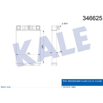 Kalorifer Radyatoru W203 00>07 Cl203 02>08 S203 02>07 C209 02>09 A209 03>10 R230 06>12 KALE 346625