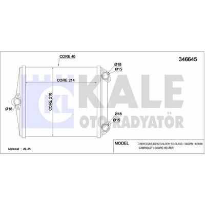 Kalorifer Radyatoru S-Class W126 85>91 C126 85>91 KALE 346645