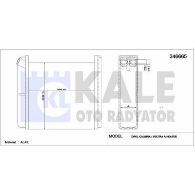 Kalorifer Radyatoru Vectra A / Calibra KALE 346665