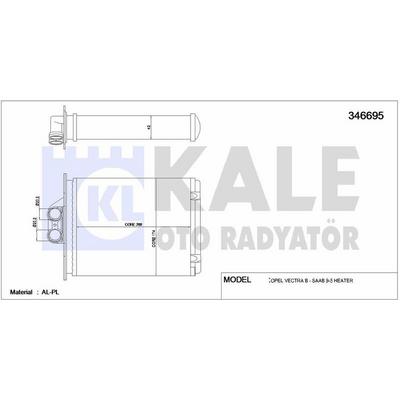 Kalorifer Radyatoru Vectra B Saab 9 5 KALE 346695