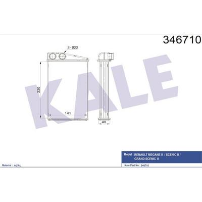 Kalorifer Radyatoru Megane Ii Scenic Ii Grand Scenic Ii 1 4 / 1 6 / 1 5Dci / 2 0 02> KALE 346710