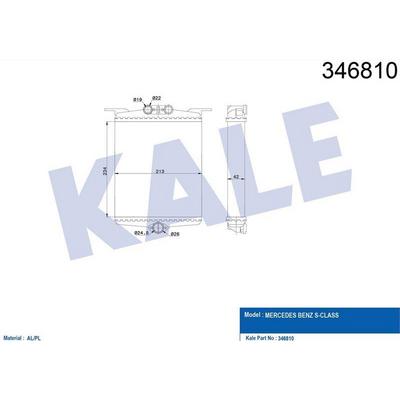 Kalorifer Radyatoru (Sasi No: <A133638) S-Class W140 91>98 KALE 346810