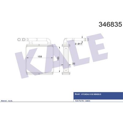 Kalorifer Radyatoru Hyundai H100 Minibus 1994-2005 (163×165×42) KALE 346835