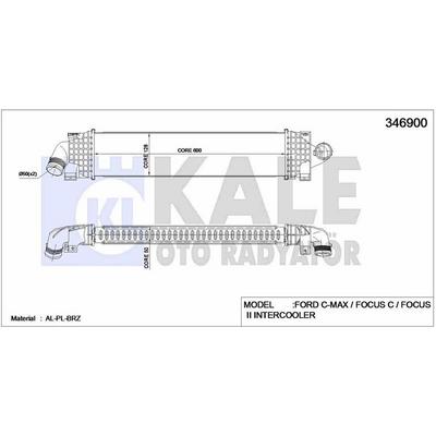 Turbo Intercol Radyatoru Focus Ii 1.6 Tdci 2.0 Tdci C-Max 06>11 03> 1.6 Tdci 1.8 Tdci 2.0 Tdci C-Max 06>11 03> S-Max 09> 06> Mondeo Iii 00>07 Iv 07> 1.6 Tdci 2.0 Tdci Kuga 08> 2.0 Tdci Galaxy Iii 06> / S60 10> S80 Ii 06> V70 06>13 1.6 2.0D KALE 346900