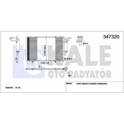 Klima Radyatoru Komple B-Max 12> Tourneo Courier C4A 14> KALE 347320