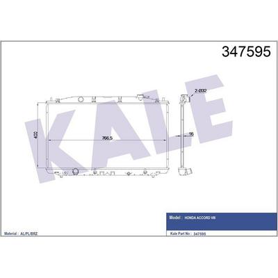 Motor Su Radyatoru Honda Accord 2008> Otomatik Vites KALE 347595