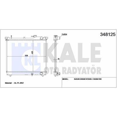 Motor Su Radyatoru Suzuki Grand Vitara 1 6 4Wd 1998 2003 Manuel Vites KALE 348125