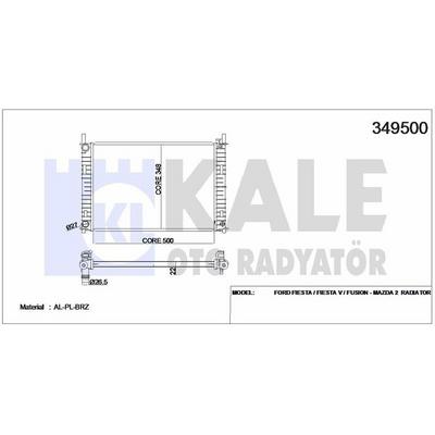 Motor Su Radyatoru Fiesta 1 25 16V / 1 4 16V / 1 4Tdci 01>08 Mazda Ii 1 4Cd Manuel KALE 349500