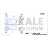 Turbo Radyatoru (Intercooler) Nissan Qashqai 1 6 Dci 2013> Xtrail T32 1 6 Dci 2013> Kadjar 1 6 Dci 2015> Megane 4 1 6 Dci 2015> Scenic 4 1 6 Dci 2016> Talisman 1 6 Dci 2015> KALE 350985