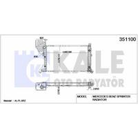 Motor Su Radyatoru (Otomatik Sanziman) Mercedes Sprinter 901>905 96>06 KALE 351100