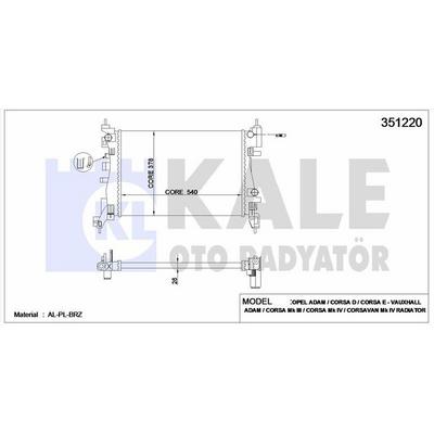 Motor Su Radyatoru Corsa D A12Xer A14Xer KALE 2501082AL