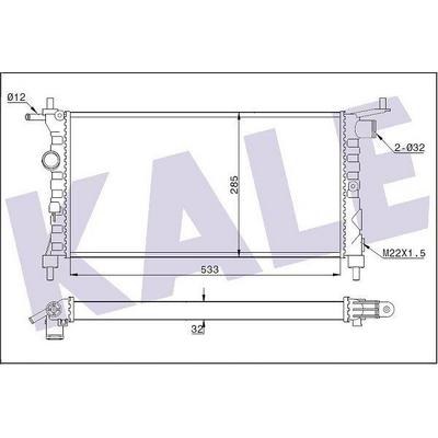 Motor Radyatoru Combo / Corsa B / Tigra Chevrolet Corsa Vauxhall Combo Mk I / Corsa Mk I / Tigra KALE 351235