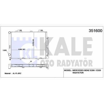 Motor Su Radyatoru E-Class W210 96>02 S210 96>03 KALE 351600