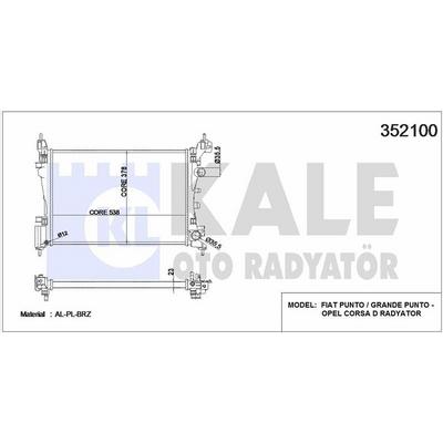 Motor Radyatoru Punto Grande Punto Corsa D 1 2 / 1 4 KALE 352100