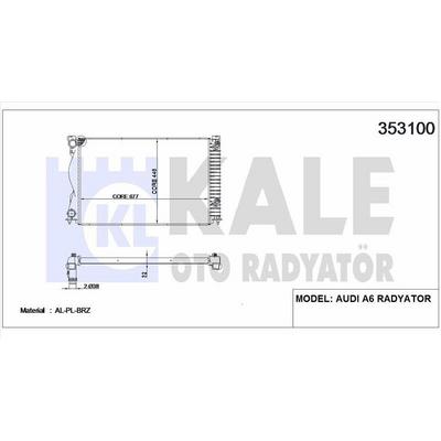 Motor Radyatoru Audi A6 Otomatik 2 0Tdi Tfsi 04>11 KALE 353100