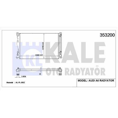 Motor Su Radyatoru Brazing Audi A6 2 4I 2 8 Fsi 3 0 Tfsi 04> Klimali Otomatik Sanziman 675×428×32 KALE 353200