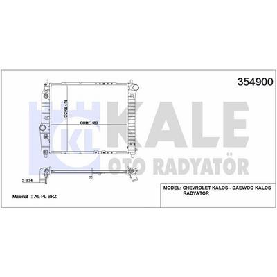 Motor Radyatoru Aveo Kalos 1 2 1 4 Otomatik KALE 354900