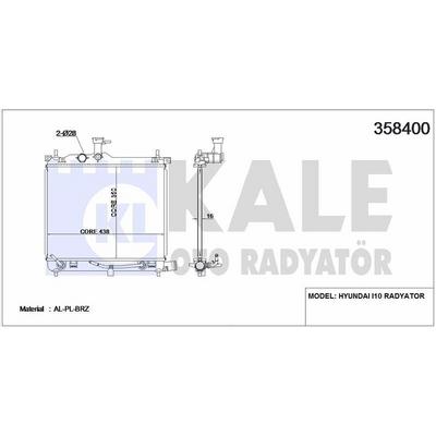 Motor Su Radyatoru I10 1 1 1 2 2008> Otomatik (350×438×16) KALE 358400