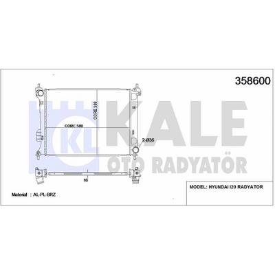 Motor Su Radyatoru I20 1 2-1 4 Benzi̇nli̇ 2008-2014 Manuel Vi̇tes (500×388×16) KALE 358600