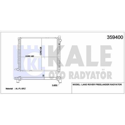 Motor Su Radyatoru Land Rover Freelander 482×428×32 KALE 359400