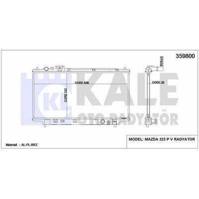 Motor Su Radyatoru 323 96>98 Manuel (690×330×13) KALE 359800